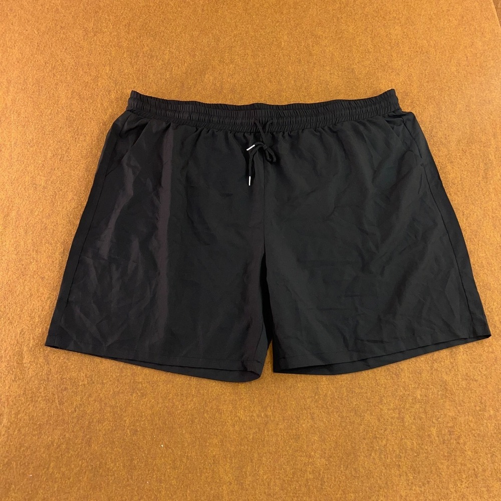 Manfinity Mens 6X-Large Black Drawstring Elastic Waist Athletic Shorts NWOT